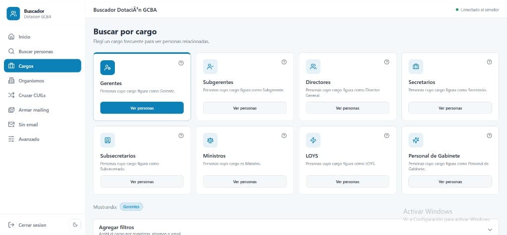 Buscador Dotación GCBA