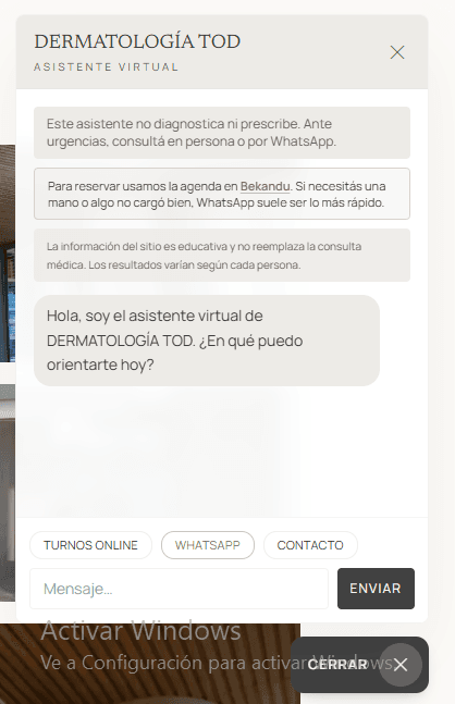 Dermatología TOD — vista 2